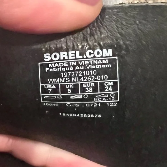 Sorel Black Women's Sandals - Picture 6 of 7